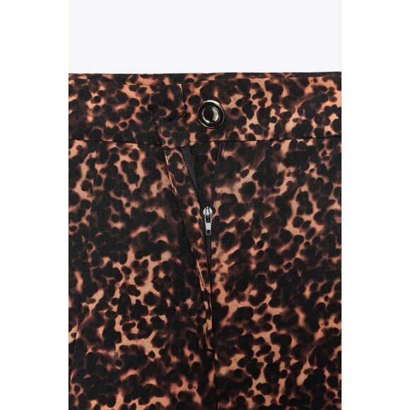 ZARA ANIMAL PRINT PALAZZO TROUSERS - Picture 9 of 9